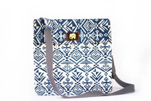 Load image into Gallery viewer, Blue Flower Diamonds crossbody purse