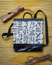 Load image into Gallery viewer, Egypt Rising Black Leather Backpack