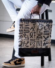Load image into Gallery viewer, Egypt Rising Black Leather Backpack