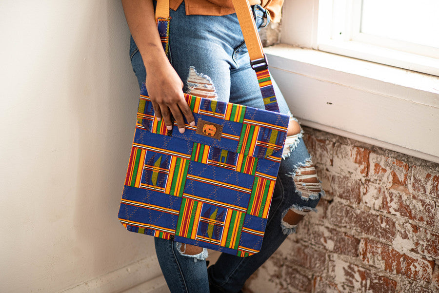 Kente cloth. Woven for majesties' past, refashioned for the future