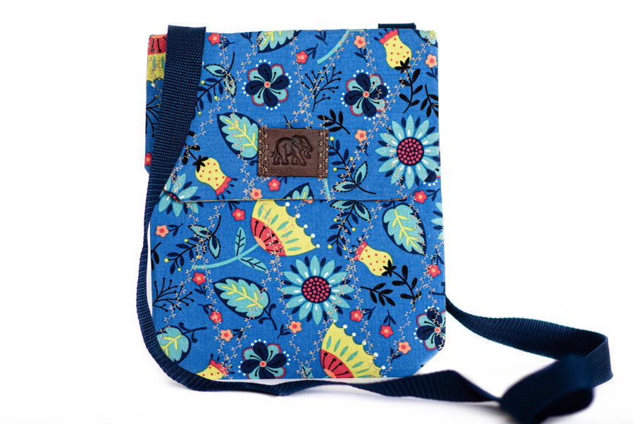Blue Floral Crossbody bag