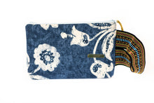 Load image into Gallery viewer, Blue Flowers Bloom Wristlet