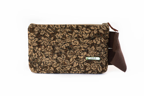 Vintage Vines Brown Wristlet