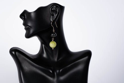 Lime Hematite Earrings