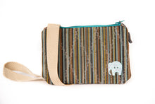 Load image into Gallery viewer, Stripes Blue &amp; Brown - Handmade Kids Crossbody