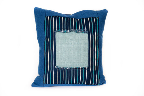 Shades of Blue Handmade Decorative Pillows