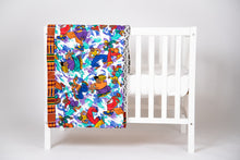 Load image into Gallery viewer, We Make Art - African Print/Boombox Boys -  Handmade Baby/Kids Quilt
