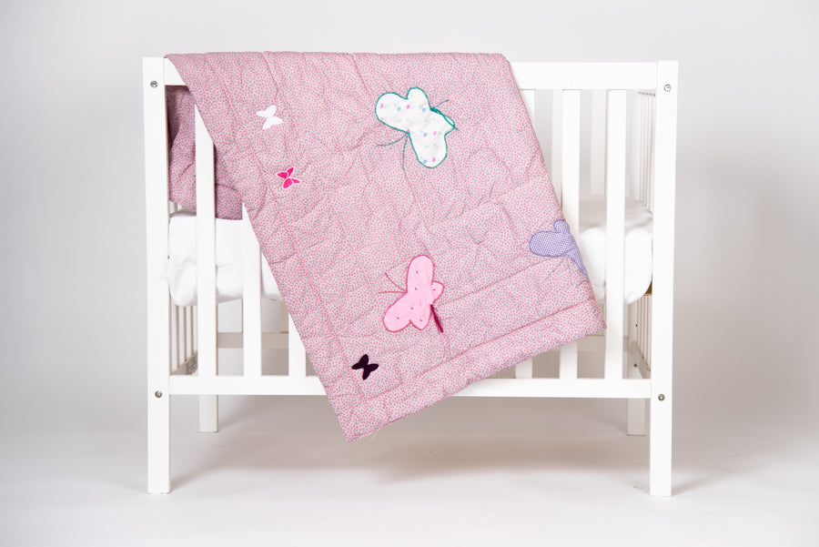 Pink Butterflies- Handmade Baby/Kids Quilt