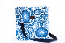 Load image into Gallery viewer, Blue Upholstery Fabric Crossbody Purse