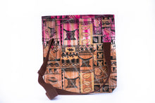 Load image into Gallery viewer, Pink and Brown Print Shoulder Bag