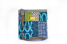 Load image into Gallery viewer, Blue and Brown Artisan Crossbody Purse