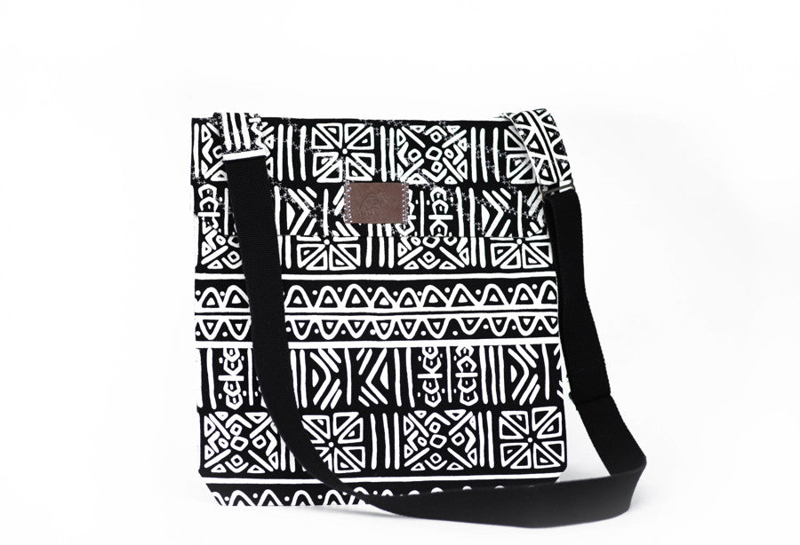 Graphic Black & White Crossbody Bag