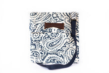 Load image into Gallery viewer, Dark Blue Paisley Crossbody Bag