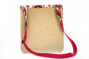 Red and Tan Crossbody Purse