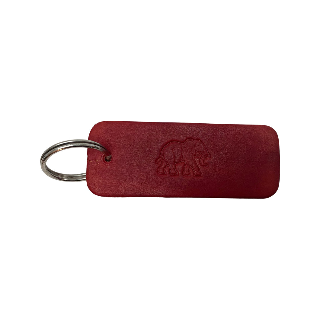 Elephant Logo Leather Key Chain