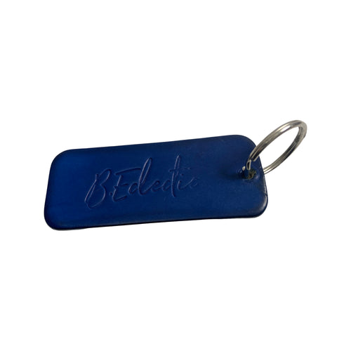 B.Eclectic Logo Leather Key Chain