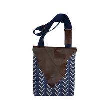 Load image into Gallery viewer, Motherland Collection Royal Blue - Handmade Crossbody with Leather Flap