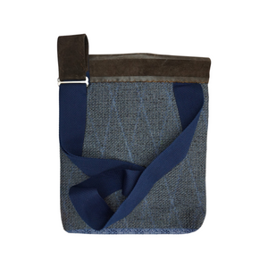 Motherland Collection The Blues Speak - Handmade Crossbody with Leather Flap
